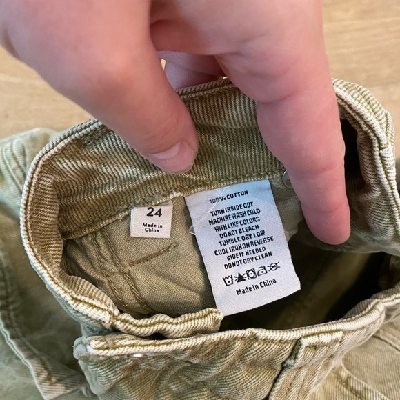 GRLFRND Steph Low Rise Olive Green Trousers - Picture 8 of 8